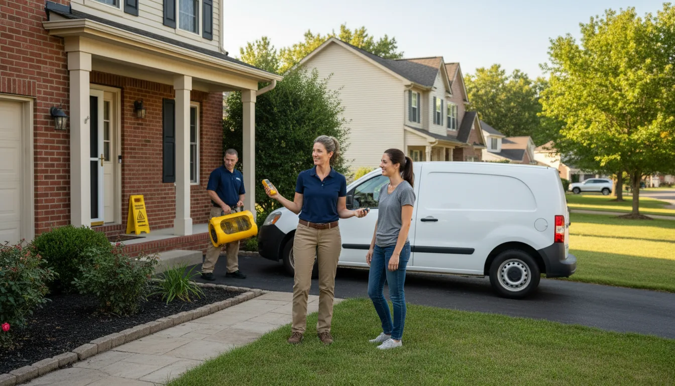 Residential water damage restoration in Clarksville, OH